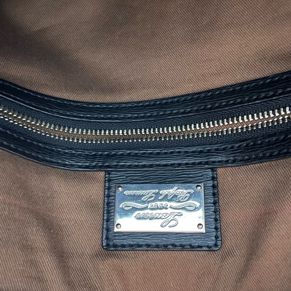 Ralph Lauren Black Tote Shoulder Purse With Charm - Picture 7 of 9